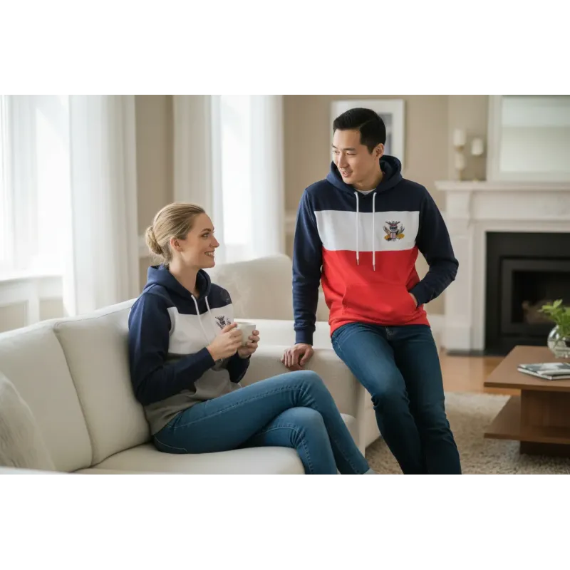 Sweat à capuche Le Bigdil tricolore – Le style culte revisité